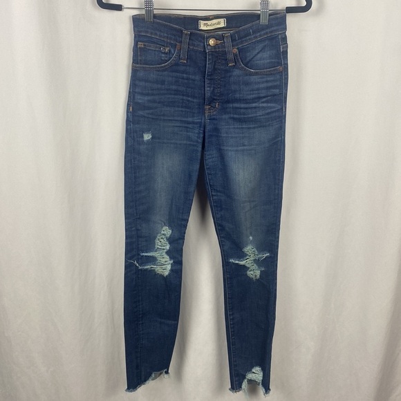 MADEWELL 9" High-Rise Skinny Jeans: Destructed Edition - Picture 4 of 14